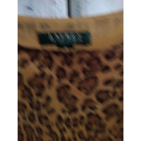 Lauren Ralph Lauren Leopard Print Sweater Dress Medium Boho Cottagecore Classic - Picture 2 of 8